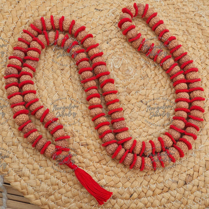 10 Mukhi Rudraksha Kantha 108 Beads Mala Necklace, Large Rudraksha Seed Beads, Rudraksha Kantha Mala, Seed Prayer Mala, Spiritual Gifts