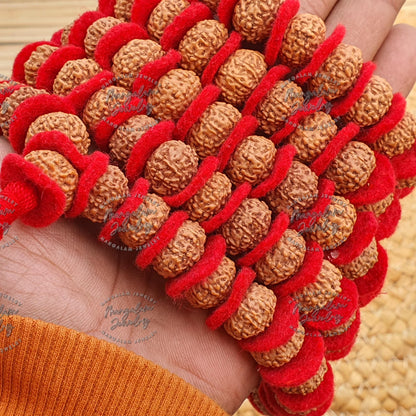 10 Mukhi Rudraksha Kantha 108 Beads Mala Necklace, Large Rudraksha Seed Beads, Rudraksha Kantha Mala, Seed Prayer Mala, Spiritual Gifts