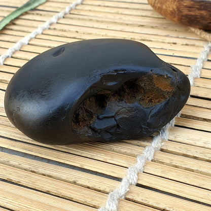 Very Rare Ugra Narsimha Shaligram, Rare Brown Shaligram Religious Gifts, Saligram Stone, Gandaki River Nepal, Ritual Object, Pooja Item