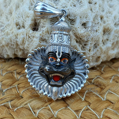 Mayapur Narasimha Pendent Silver Mayapur Narsimha Pendent God Narsimha Pendent